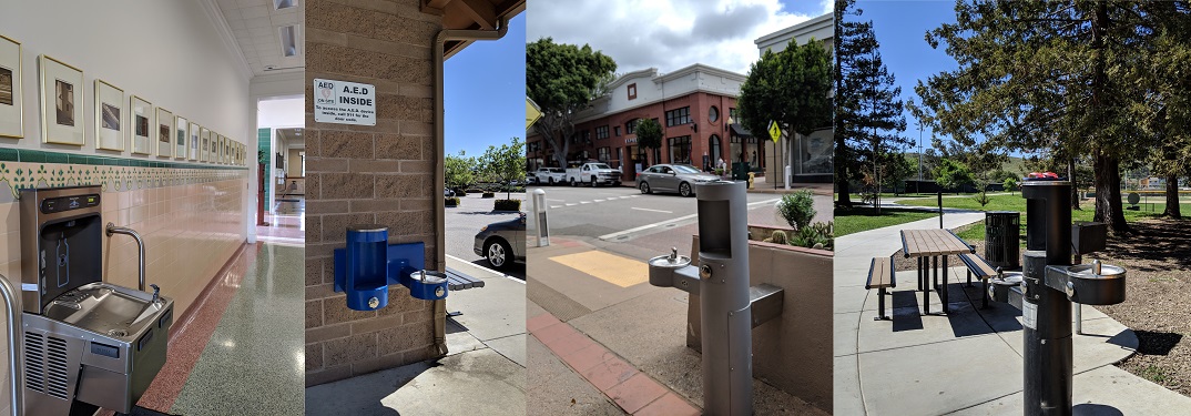 banner of 4 different water stations around SLO