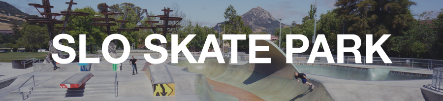 Text: "SLO Skate Park"