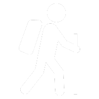 Icon of person hiking with hiking pole