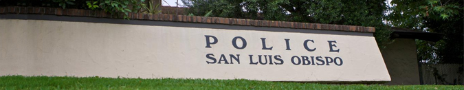 image of the police station with text: "Police San Luis Obispo" 