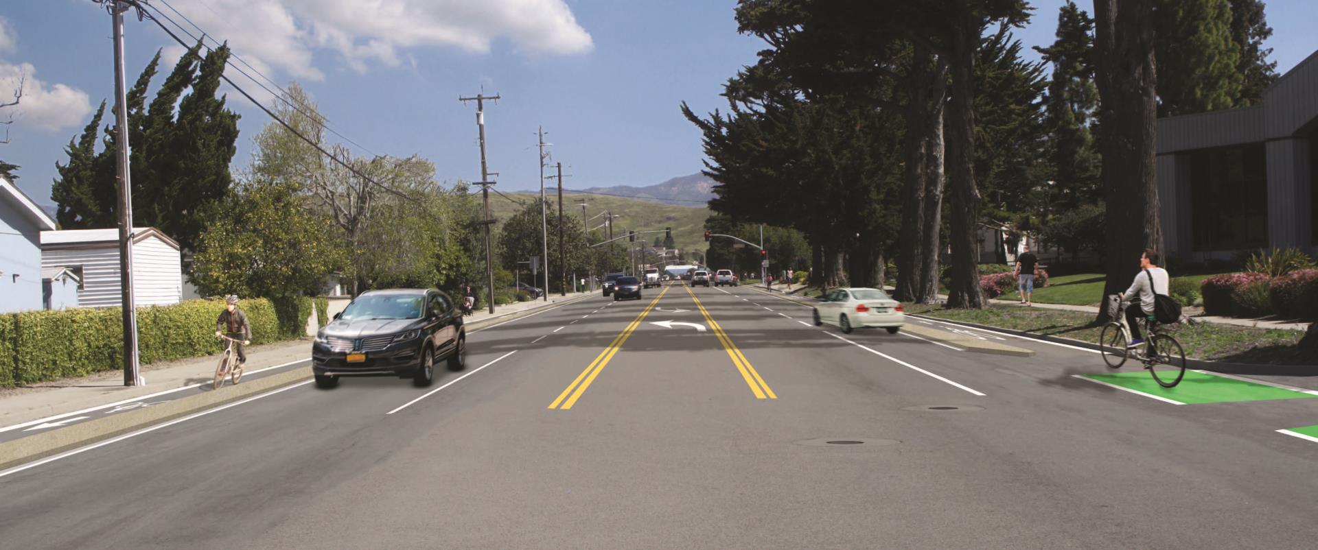 Rendering of higuera St improvements