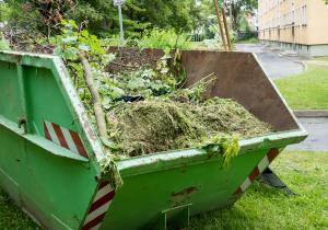 Green waste in large green bin