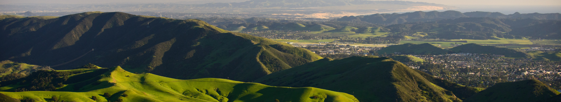 An aerial shot of a San Luis Obispo Open Space