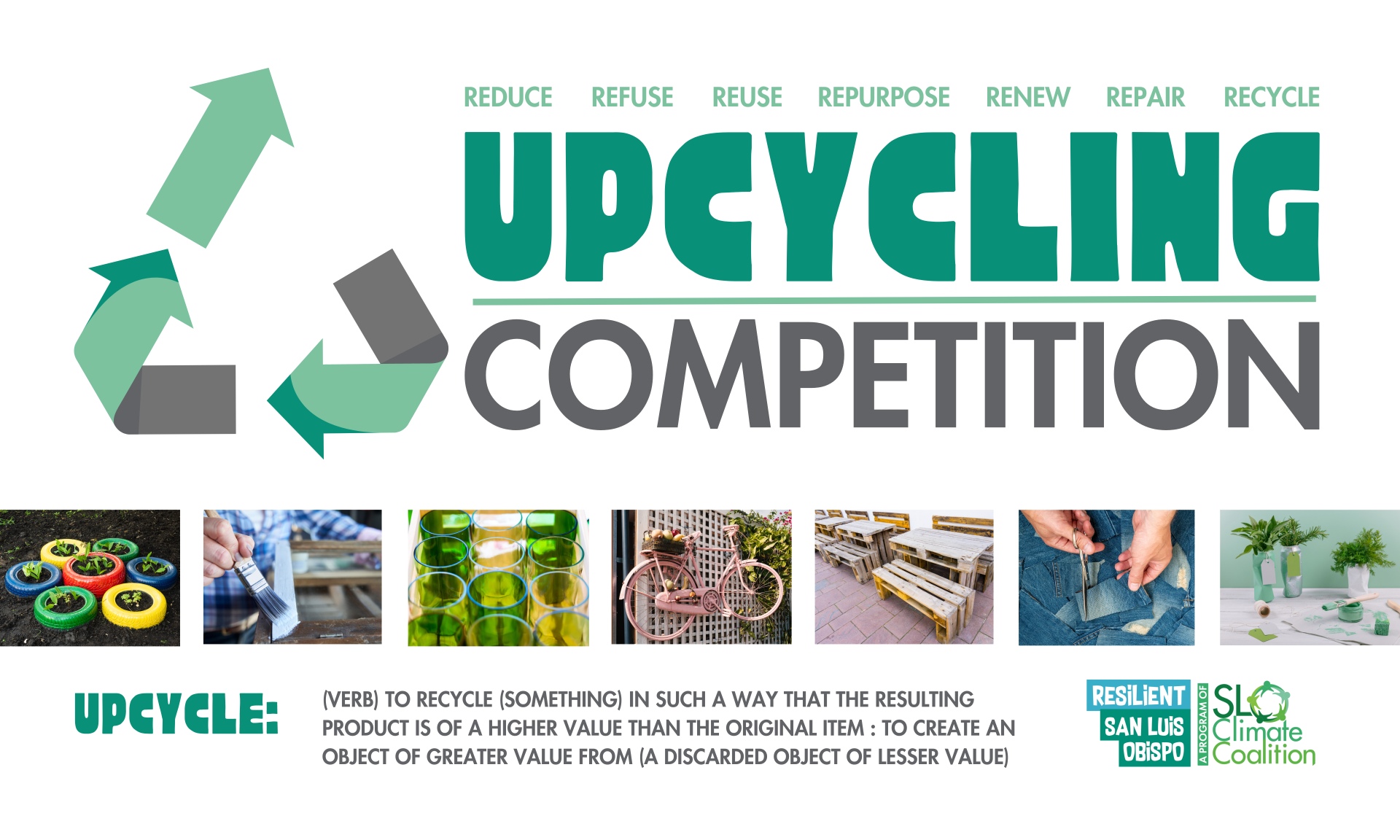 Upcycling Competition with Info & recycling sign