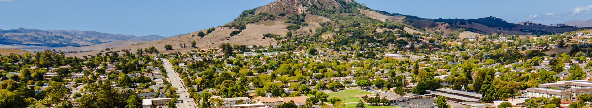 An aerial shot of San Luis Obispo