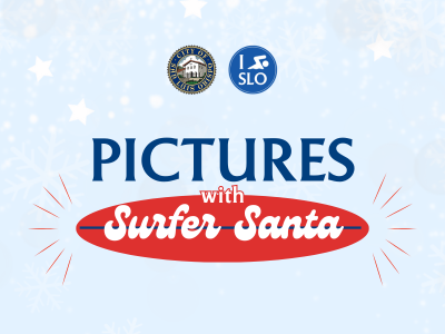 A thumbnail image of the upcoming SLO Swim Center Pictures with Surfer Santa event