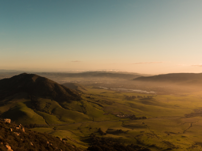 An aerial shot of San Luis Obispo