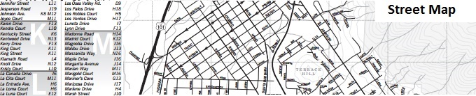 black and white map with text "Street Map" 