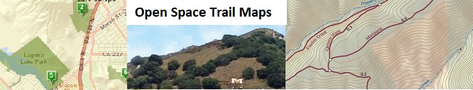 a collage of maps and text reading "Open Space Trail Maps" 